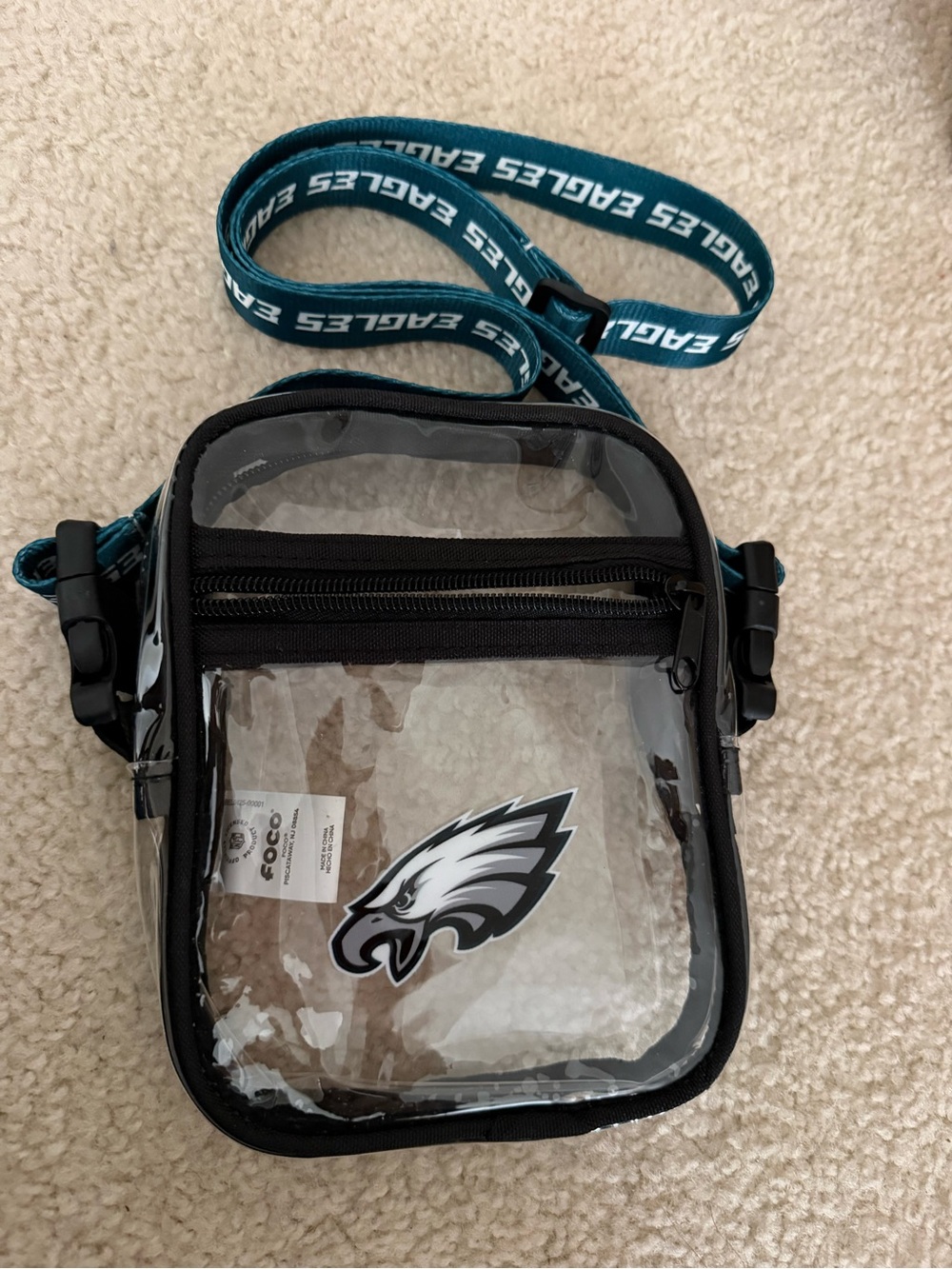 NFL Eagles Clear Crossbody Bag
